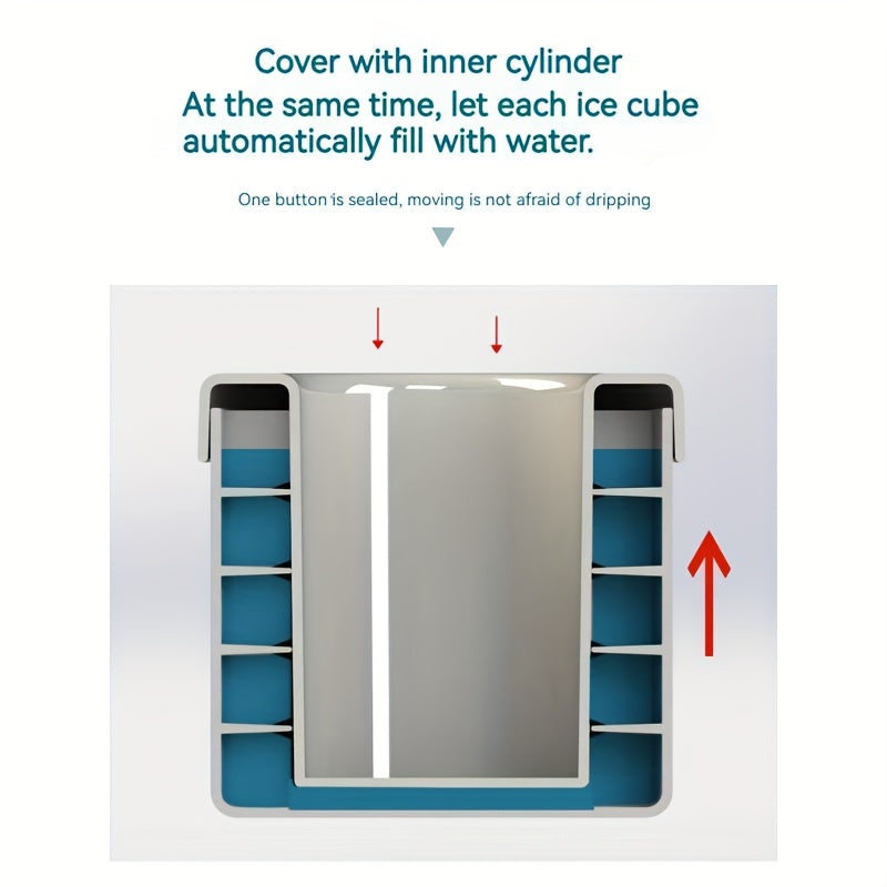 Silicone Ice Cube Mold 60-Cube Capacity Easy-Release Kitchen Accessory