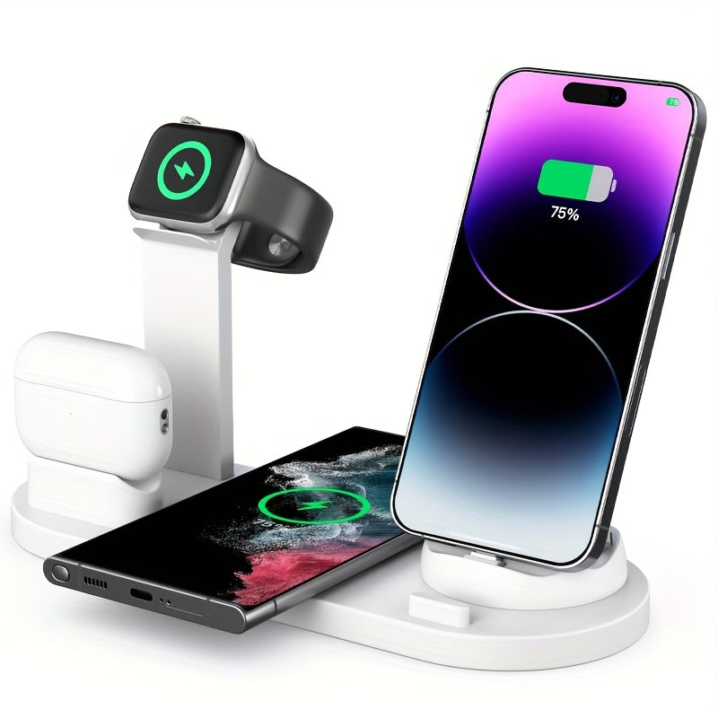 Cargador inalámbrico de 15W para iPhone, Samsung, AirPods y relojes inteligentes Carga rápida
