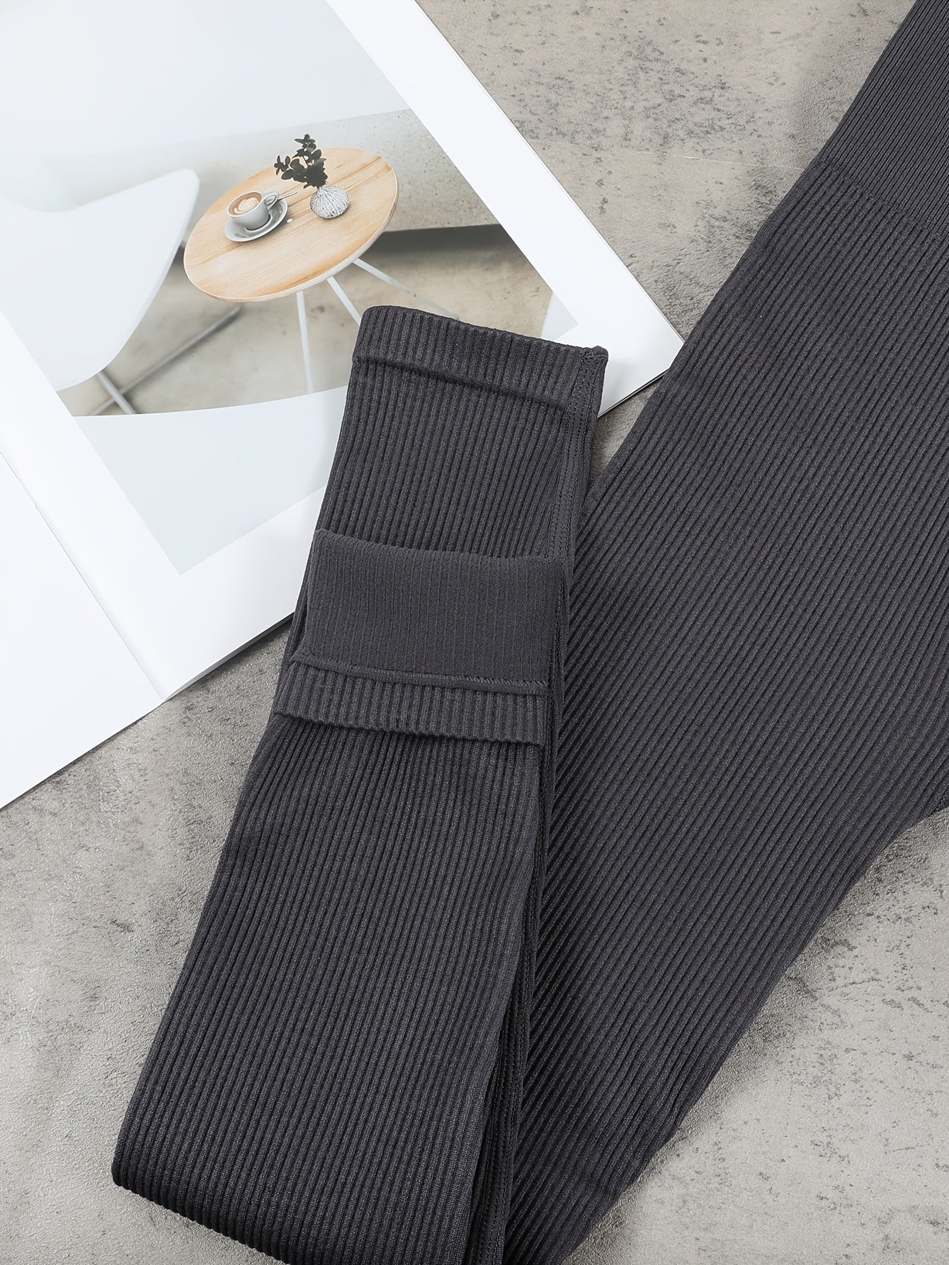 Women's High Stretch Yoga Leggings Long Length Solid Color Elastic Waist Activewear