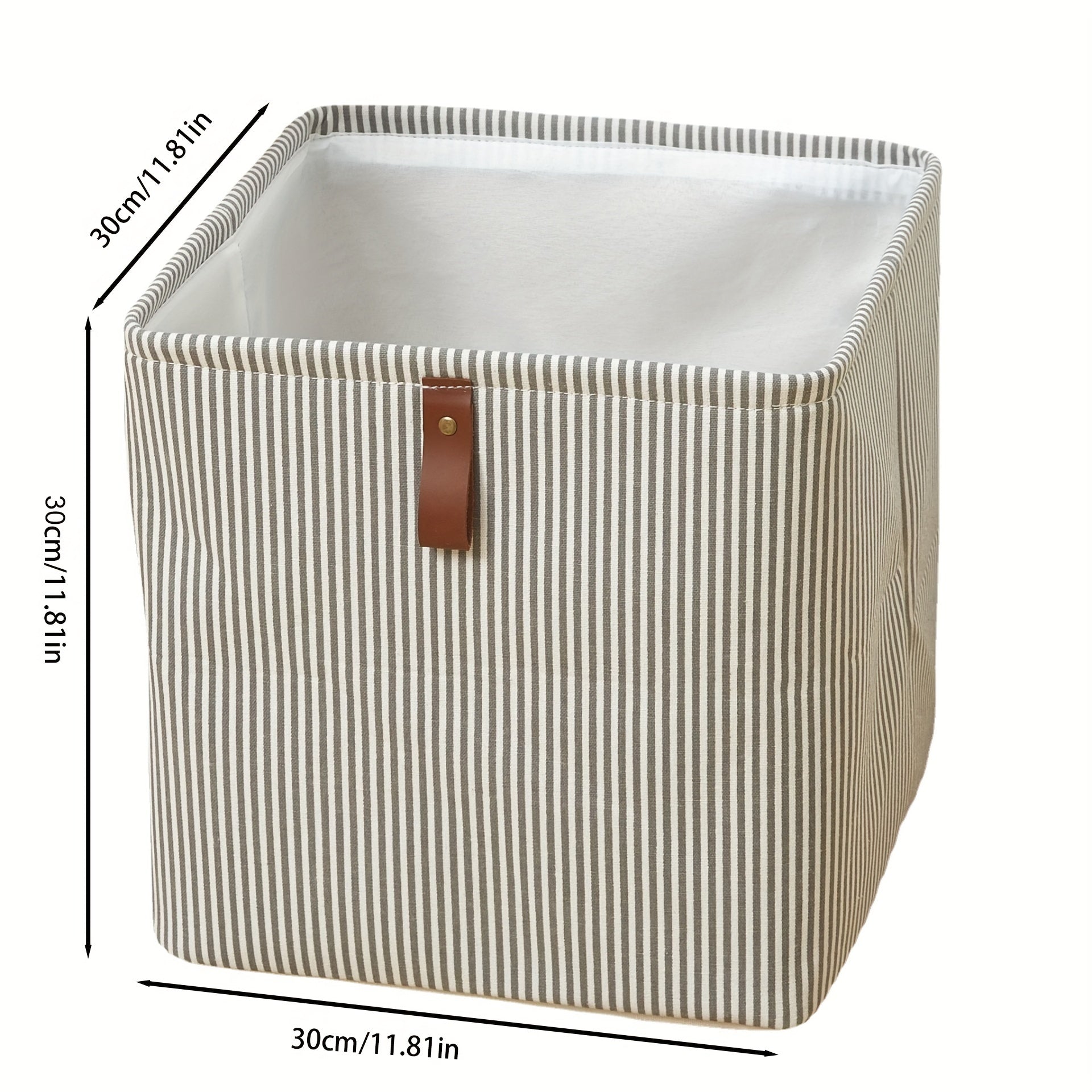 Caja de almacenamiento plegable de algodón y lino para ropa, juguetes, ropa interior, cesta cuadrada de lavandería