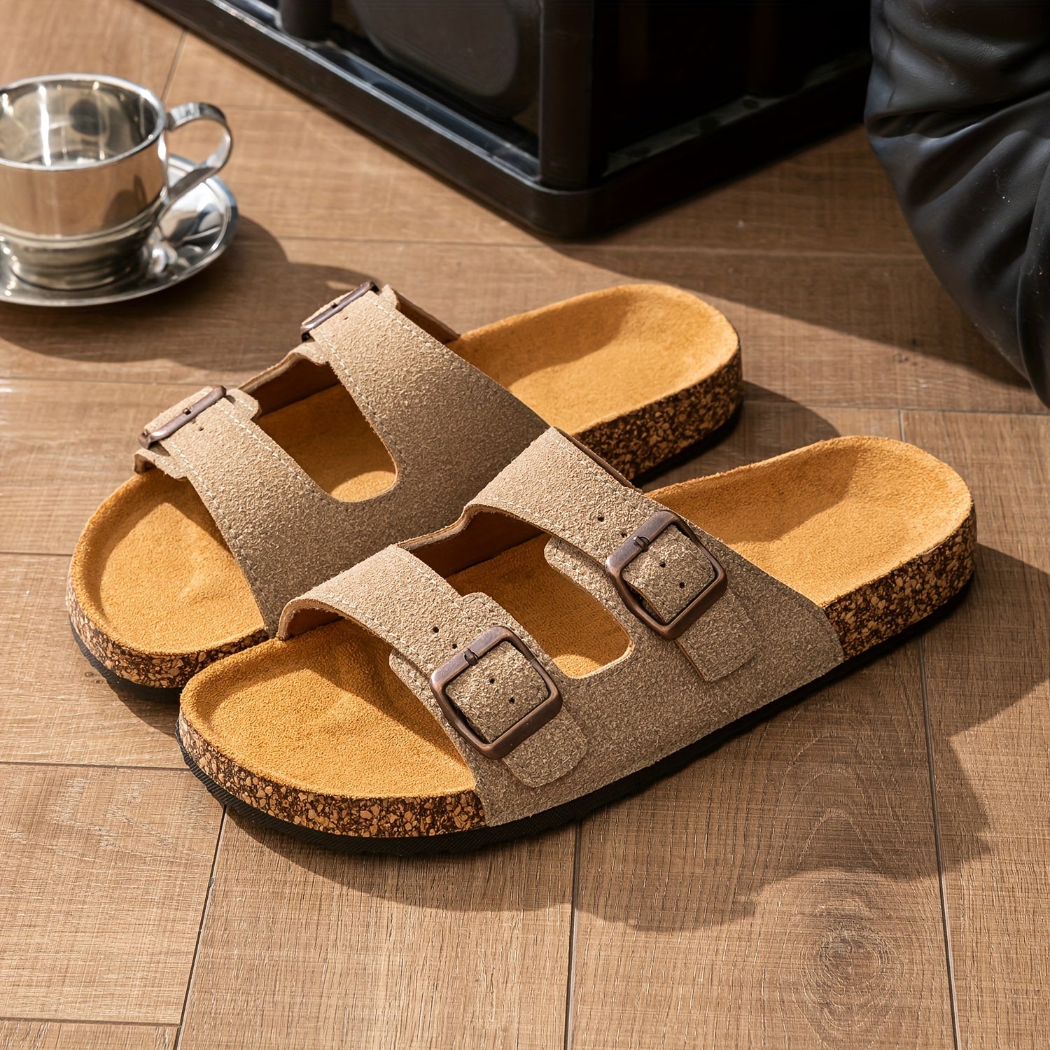 Men and Women Summer Slide Sandals with Thick Sole Green Yellow PU TPR Casual