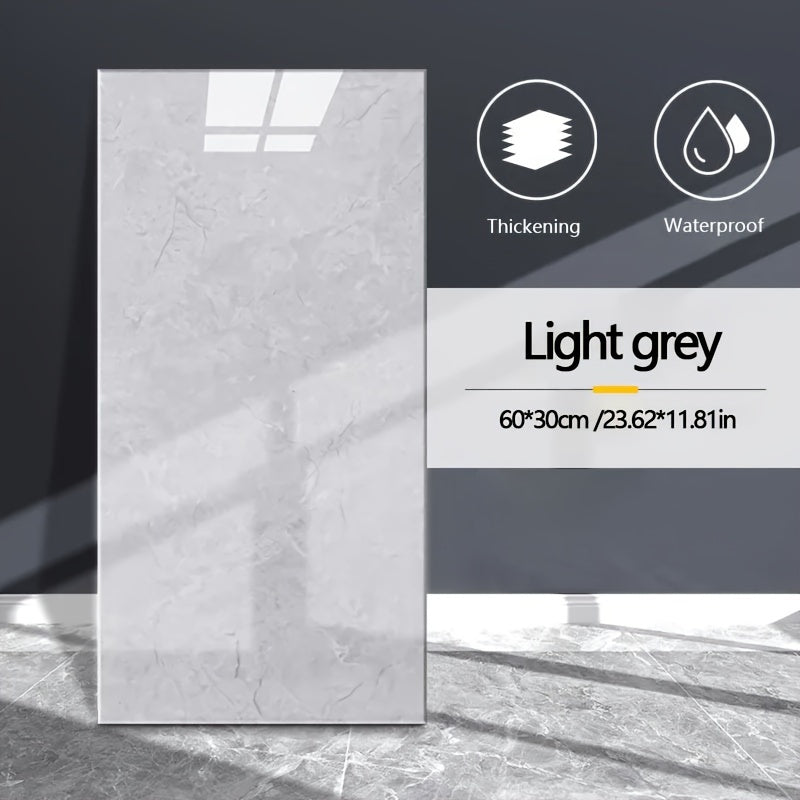 Self-Adhesive Marble Tile Wall Stickers Waterproof Oil-Proof Removable for Kitchen Bathroom Decor