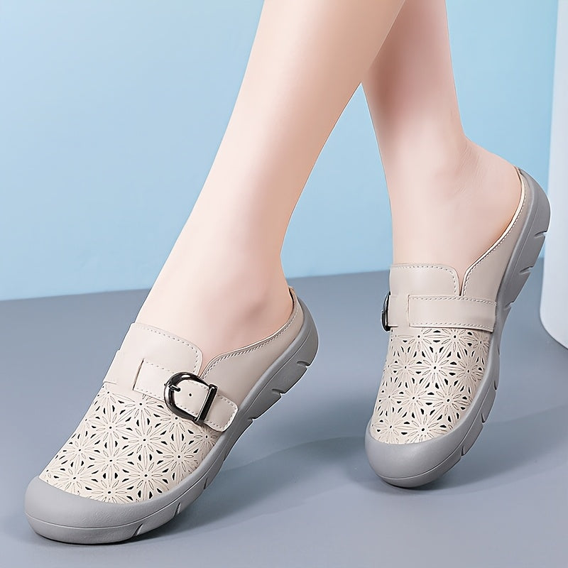 Women's Slip-On Loafers Casual Hollow-Out Summer TPR Sole Platform Shoes