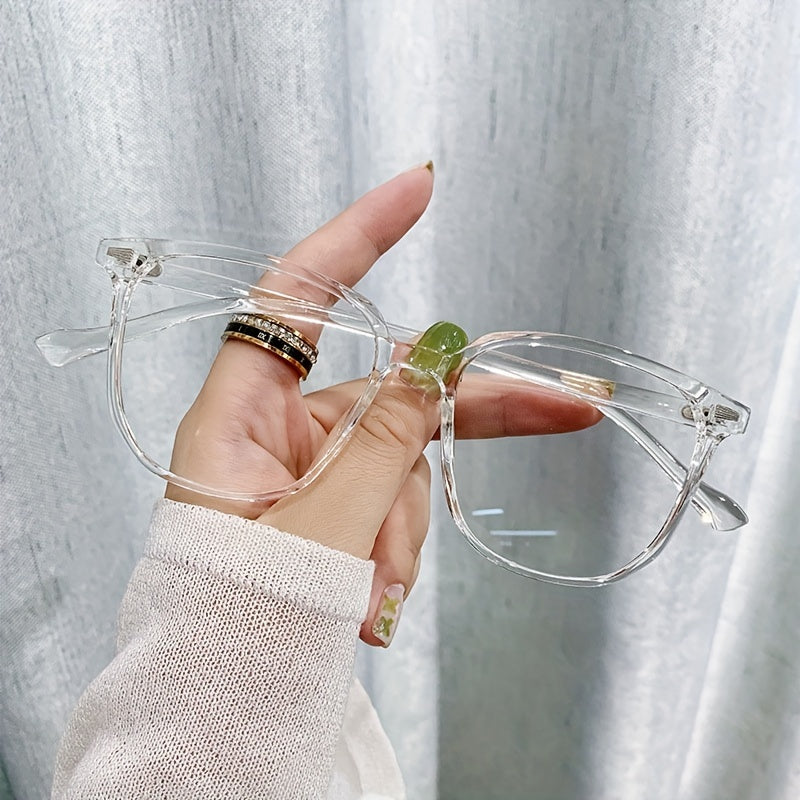 Unisex PC Frame Glasses with Clear Polycarbonate Lenses and Gradient Design
