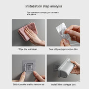 Wall-mounted toilet garbage bag storage box for small businesses