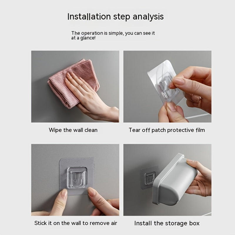 Wall-mounted toilet garbage bag storage box for small businesses