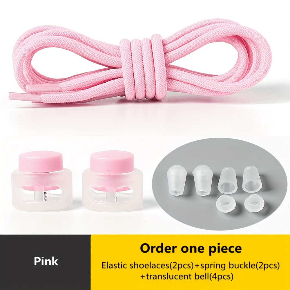 Adult Spandex Elastic Shoelaces Lazy Tie-Free Sneakers 100cm