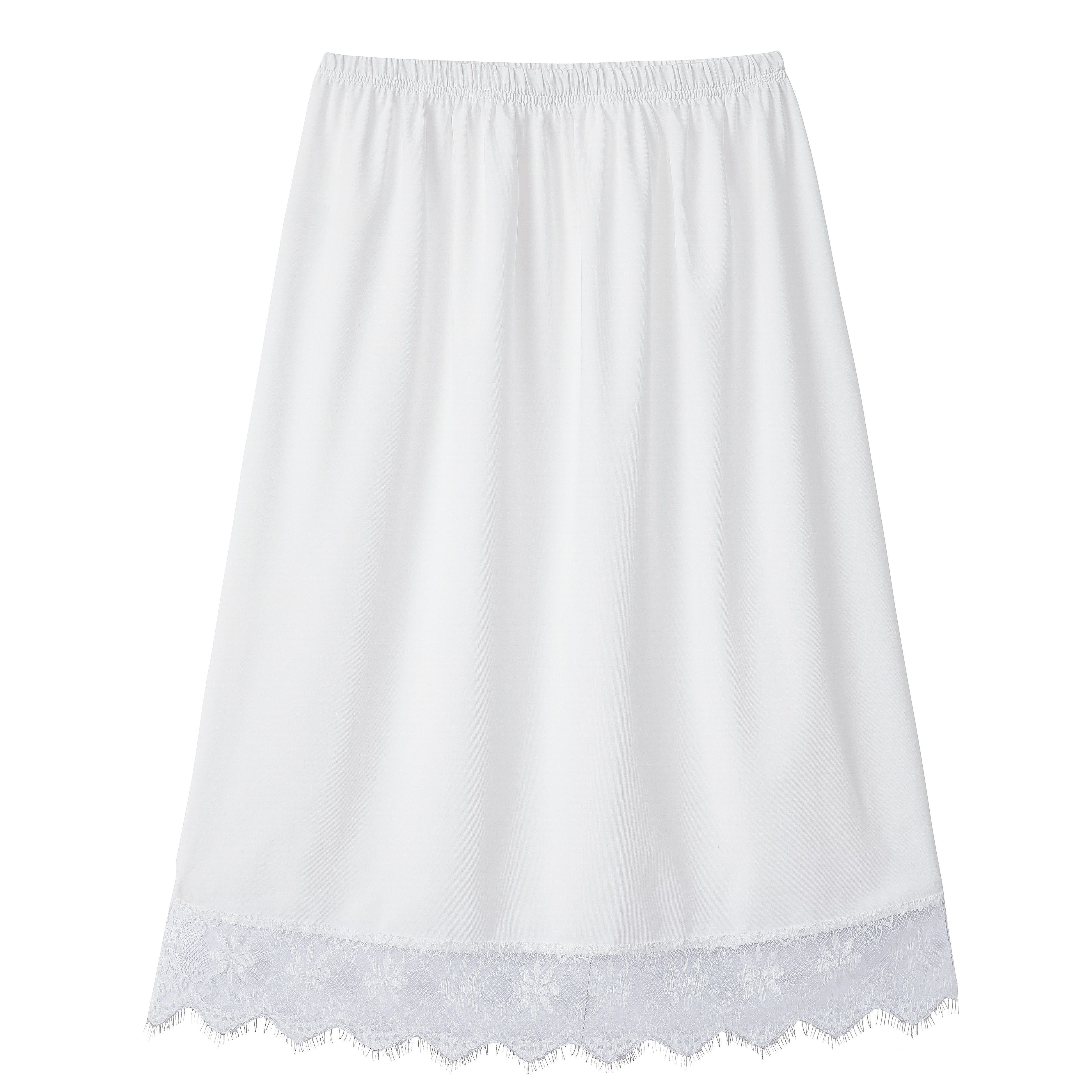 Women's Half Slip Underskirt with Anti-Static and Lace Trim for Dresses