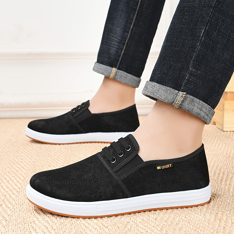 Мужские кожаные мокасины-слипоны для повседневной носки, тренировок, походов с резиновой подошвой