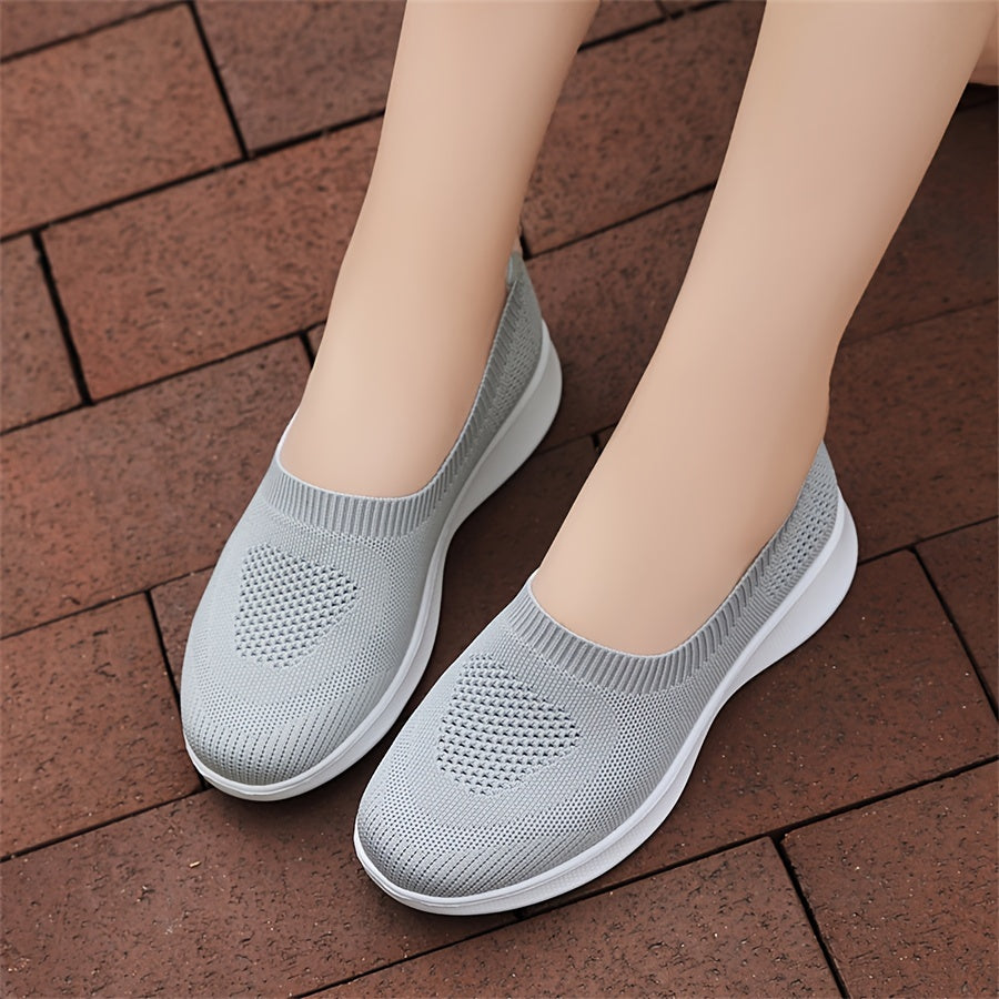 Women's Mesh Sneakers Breathable Lightweight Slip-On Walking Shoes
