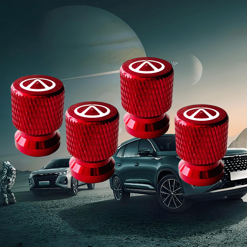 4 Pieces Metal Car Wheel Valve Cover Air Vent Decoration for Cars