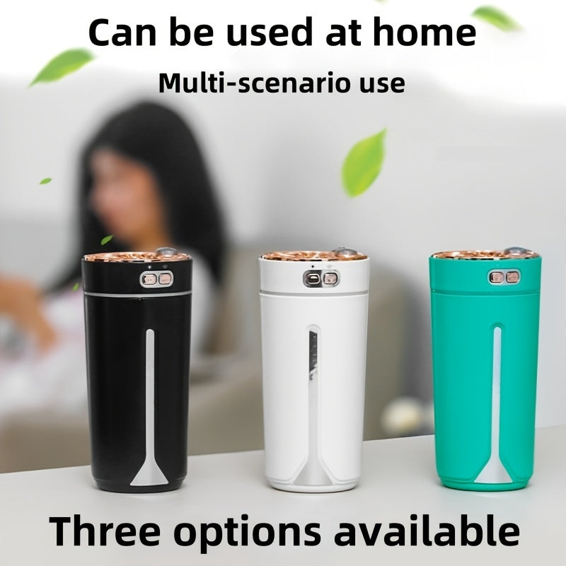 Portable Car Humidifier with Color Light and Essential Oil Diffuser for Home and Vehicle