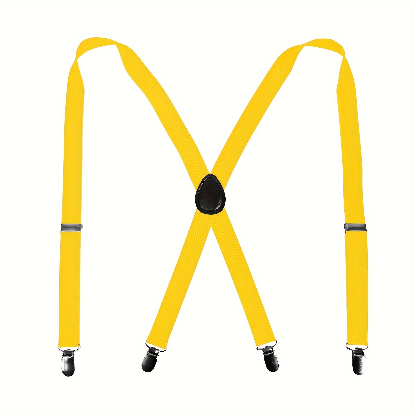 Мужские черные подтяжки X-Back с 4 зажимами, регулируемыми эластичными ремешками и металлическими зажимами