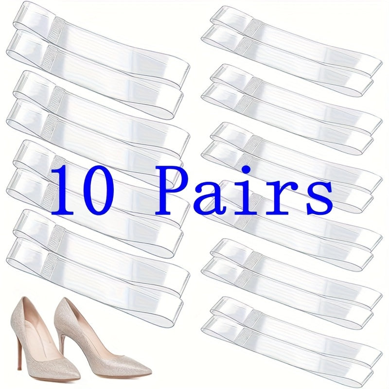 Women Clear Invisible High Heel Shoe Laces Non-Slip Shoe Accessories 1/5/10 Pairs