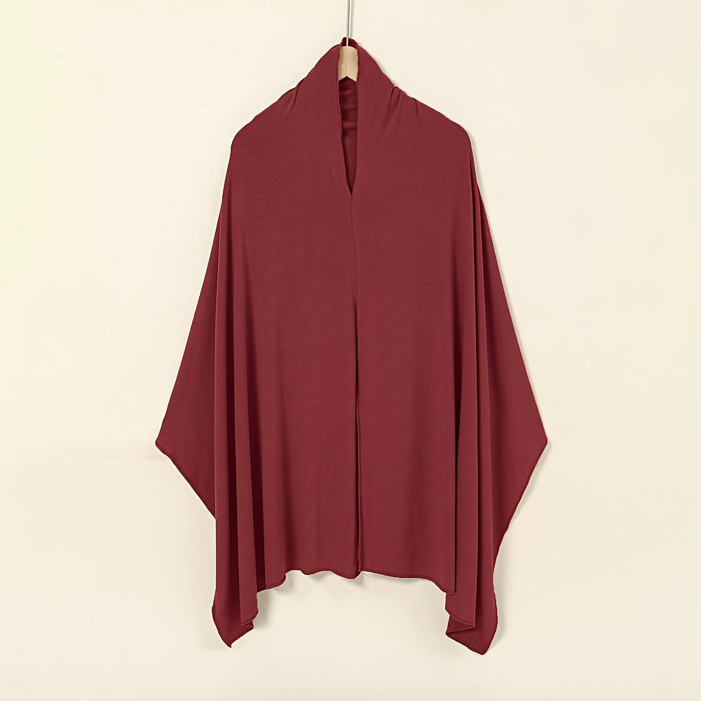 Women's Solid Color Breathable Scarf with Sun Protection and Equal Length Sides