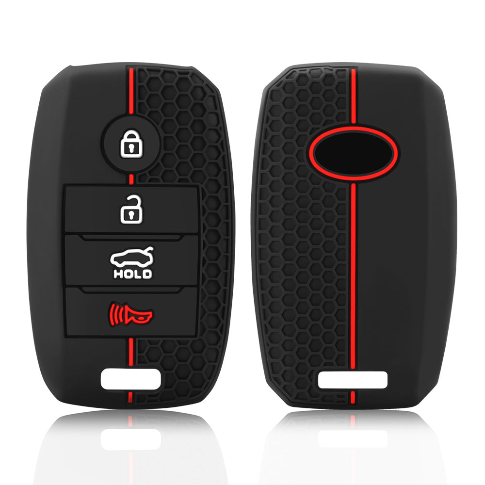 Smart Silicone Car Key Case Cover for Kia Vehicles with 3/4 Buttons