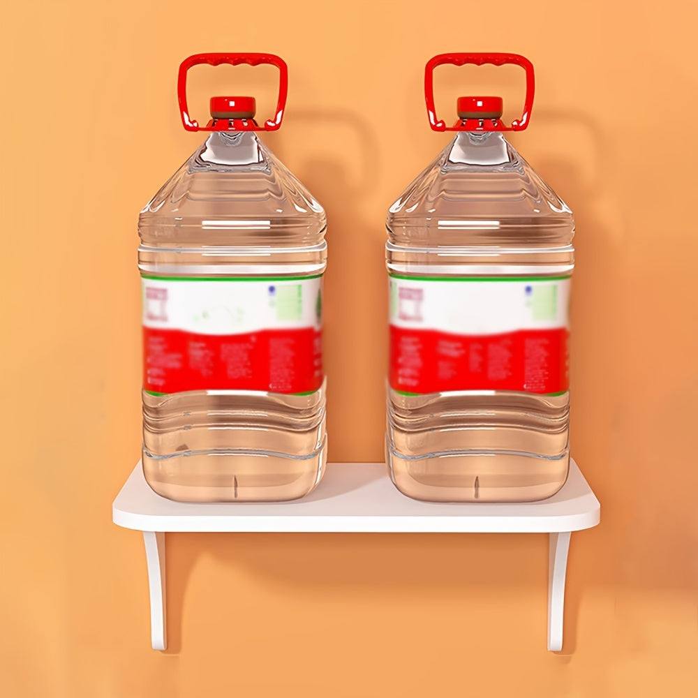 Estante de proyector mini de montaje en pared con diseño flotante para cine en casa y sala de estar, soporte para caja de cables y enrutador, duradero y minimalista