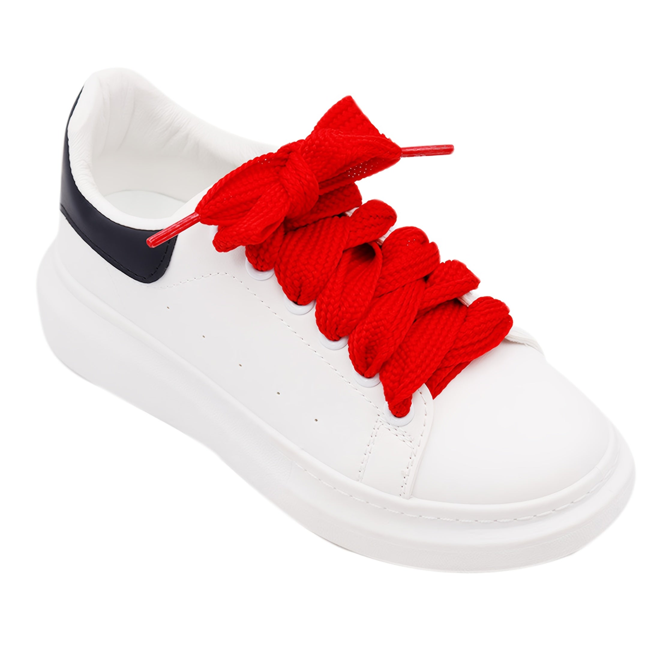 Unisex Solid Color Widened Single-Layer Fat Shoe Laces, 2.5cm Shoes Accessory
