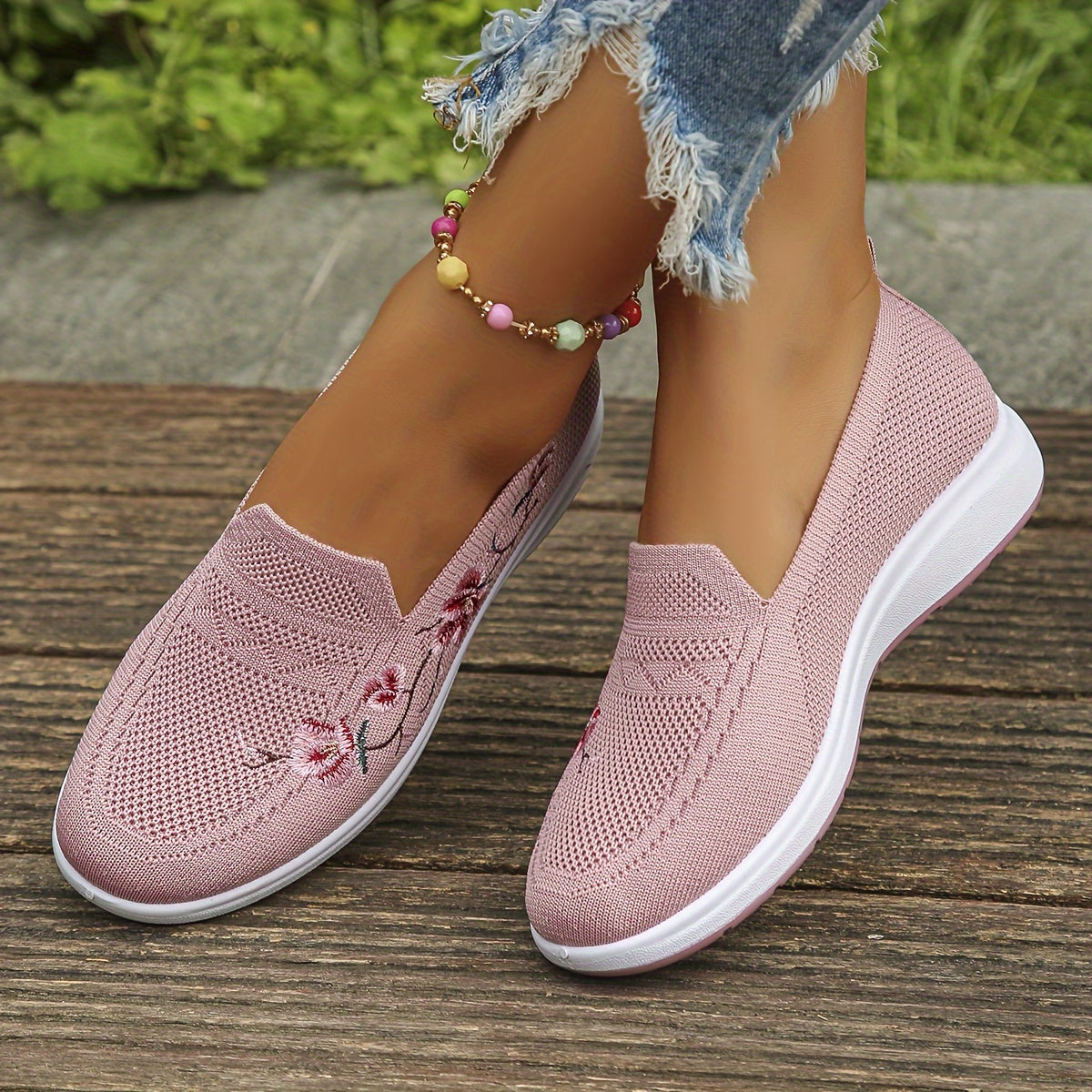 Women's Mesh Breathable Casual Sports Shoes Flat Bottom Comfortable