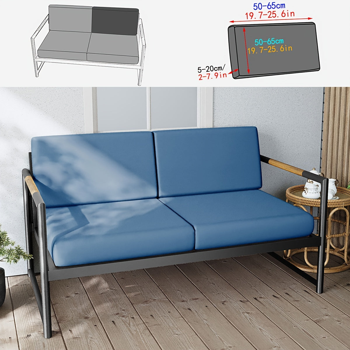 Водонепроницаемый чехол для уличной подушки из молочного волокна для садовой мебели на веранде