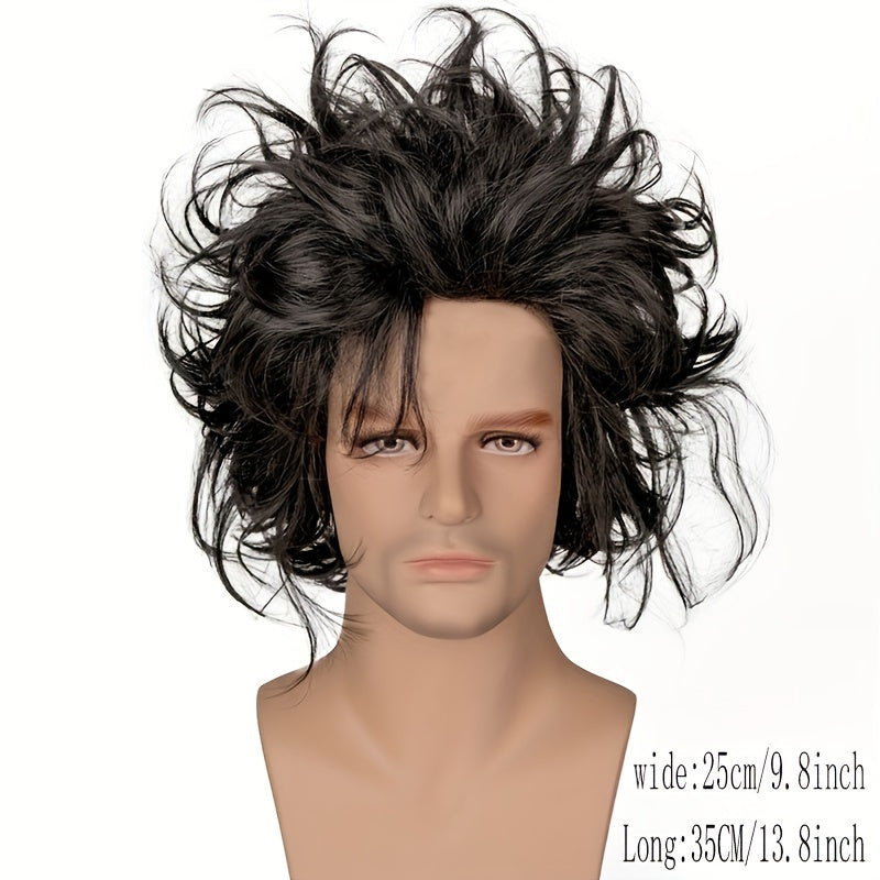 Black Curly Wig for Halloween Costumes and Parties