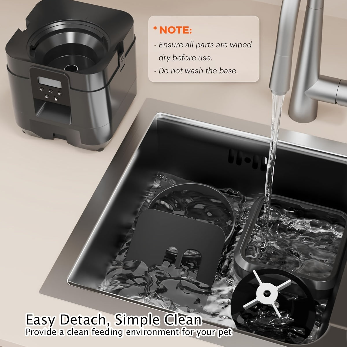 2L USB-Powered Automatic Cat and Dog Food Dispenser Programmable with Memory Timer