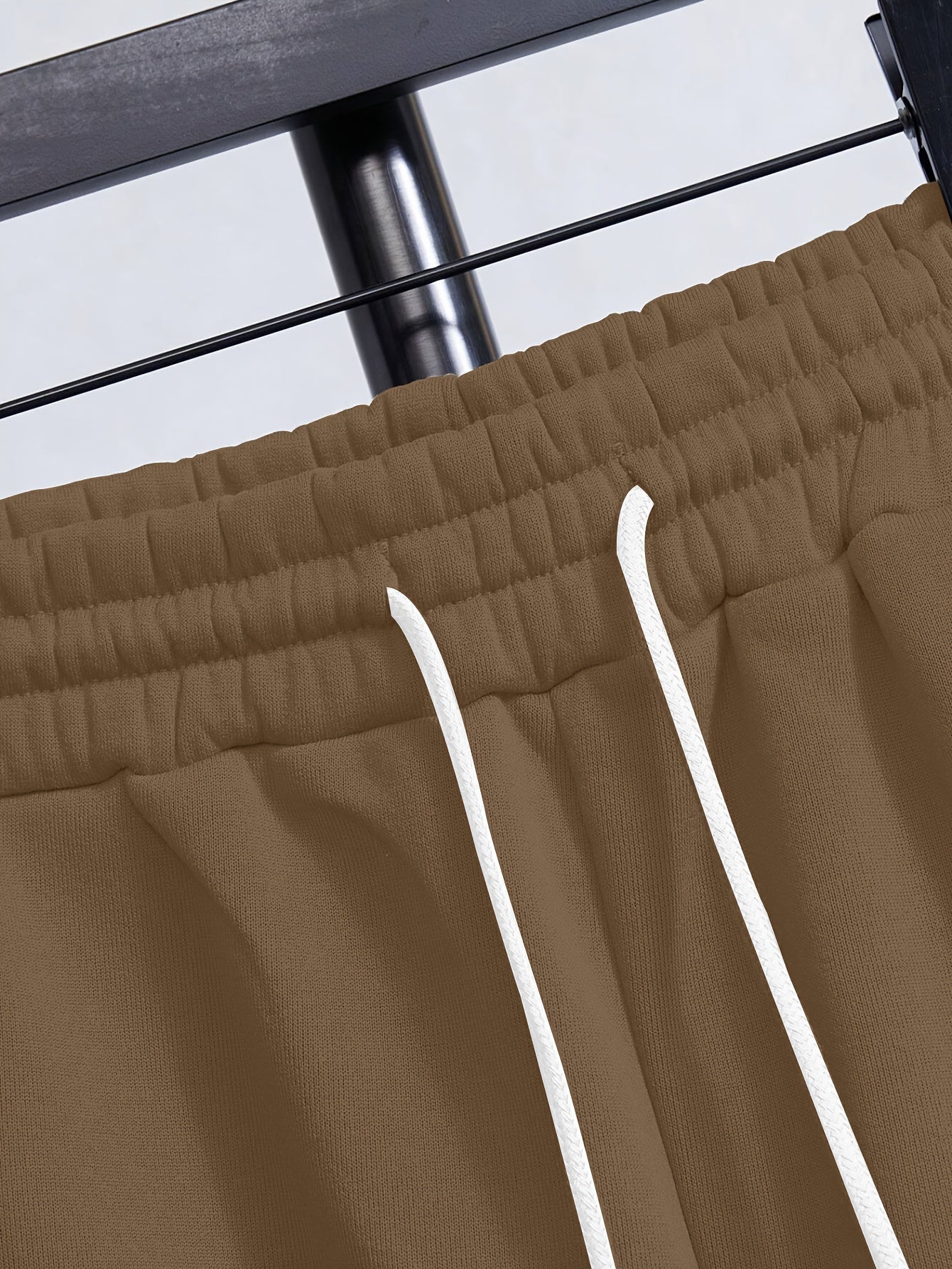 Men's Plus Size Casual Sweatsuit Set with Collared Neck Polyester Knit Solid