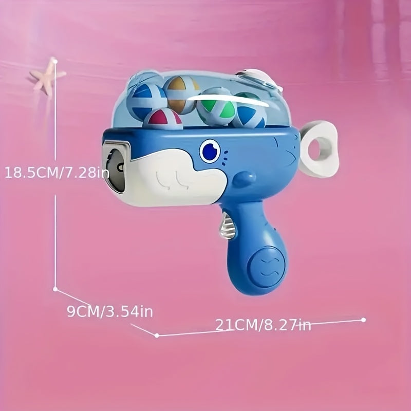 Whale-Shaped Bubble Pop Toy for Kids 3+ Manual Ball Launcher Assorted Colors