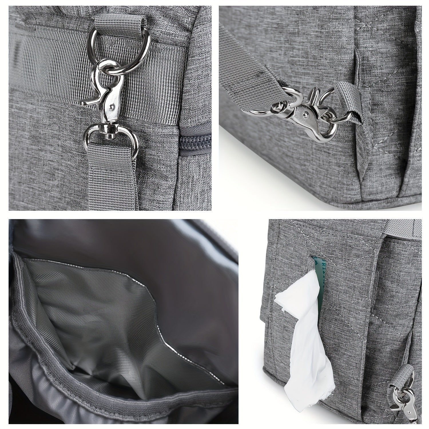 Large Capacity Waterproof Diaper Bag Backpack with Multiple Pockets for Moms