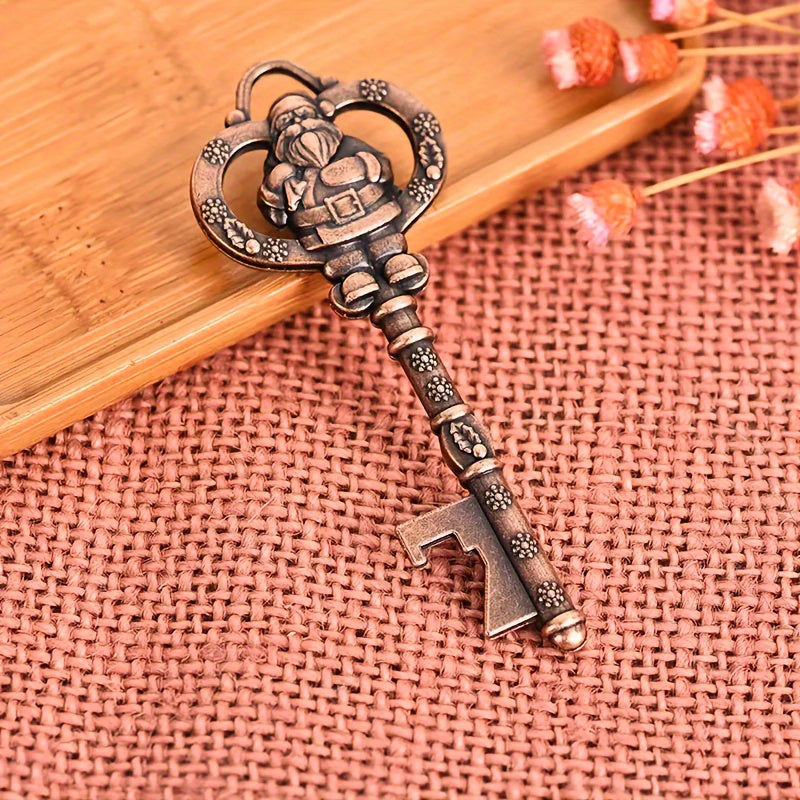 Santa Claus Metal Keychain for Festive Gifting