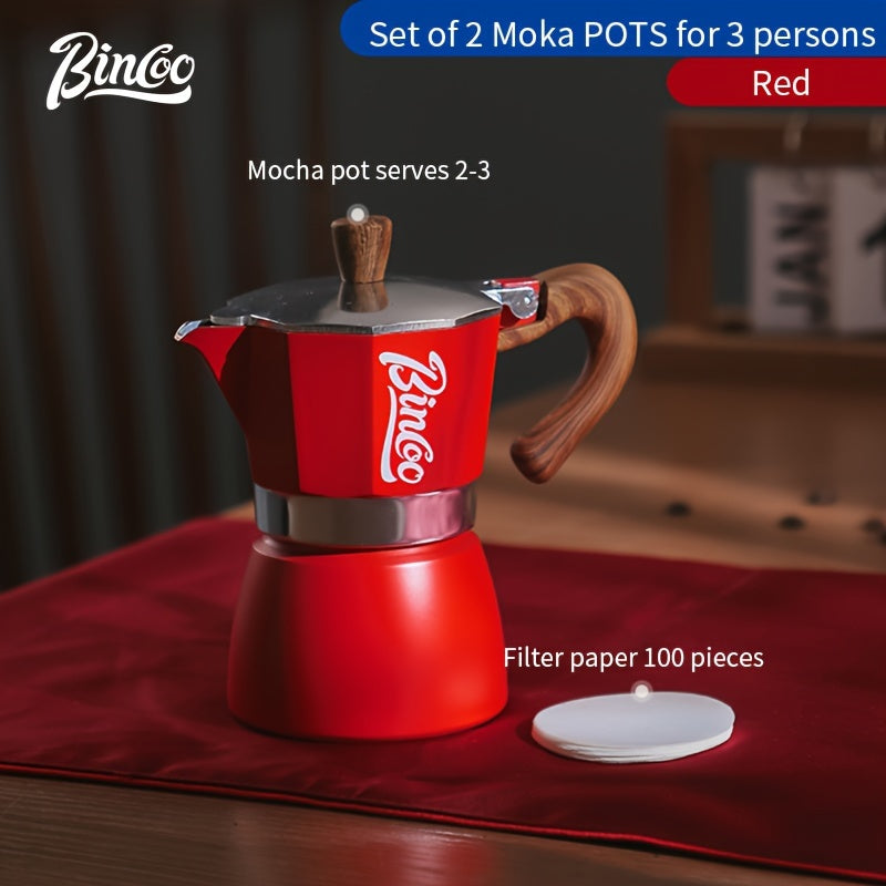 Italian Espresso Moka Pot Metal Hand-Brewed Coffee Maker for Home Use