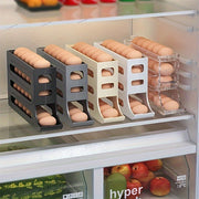 High-Capacity Food Grade Plastic Egg Storage Organizer for Refrigerator Stackable Smart Kitchen Storage