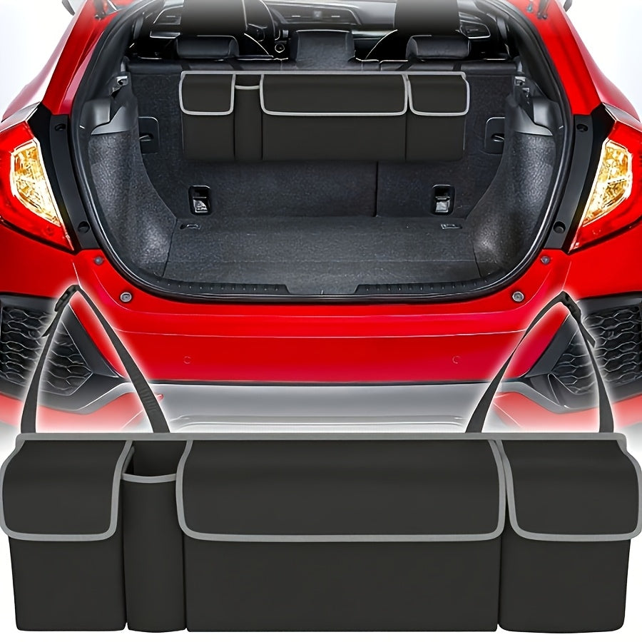 Органайзер для багажника автомобиля из Oxford-материала, многофункциональный с карманами и ремнями