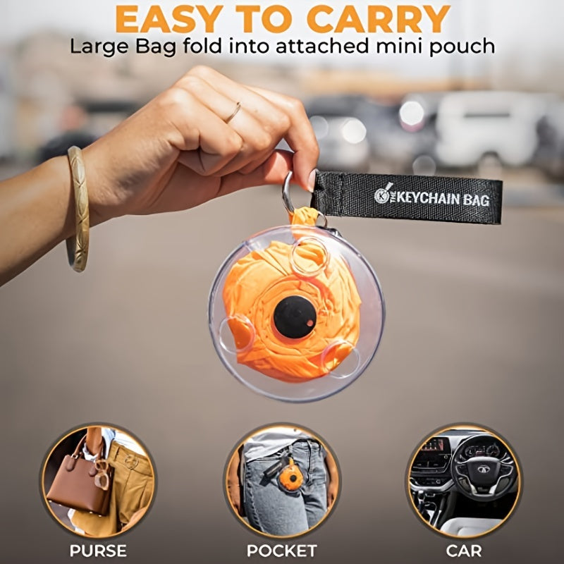 Disk dizayni bilan portativ xarid sumkasi, oson egish va yelka bilan olib yurish uchun kliplarga ega. Yengil va joyni tejovchi.