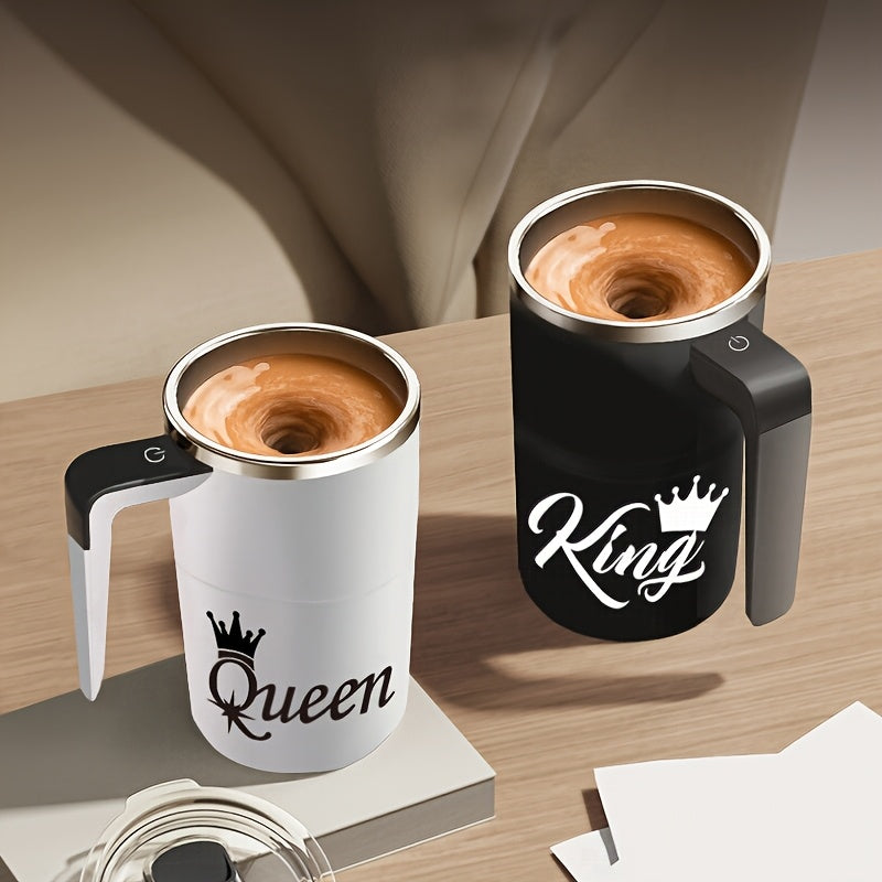 Automatic Stirring Mug With Digital Display Rechargeable Travel Coffee Cup