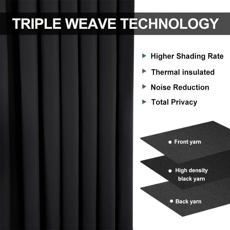 Blackout Room Divider Curtain for Living Room Bedroom Wall Privacy Grommet Panel