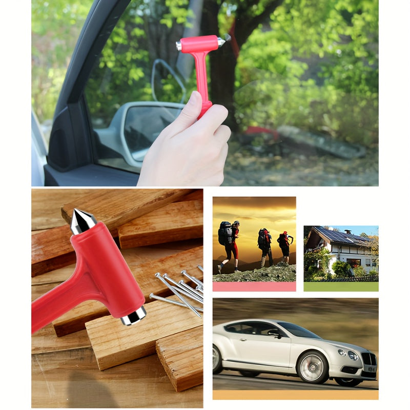 2-Pack Durable Multifunctional Car Safety Hammers Plastic Window Breaker Emergency Escape Tools