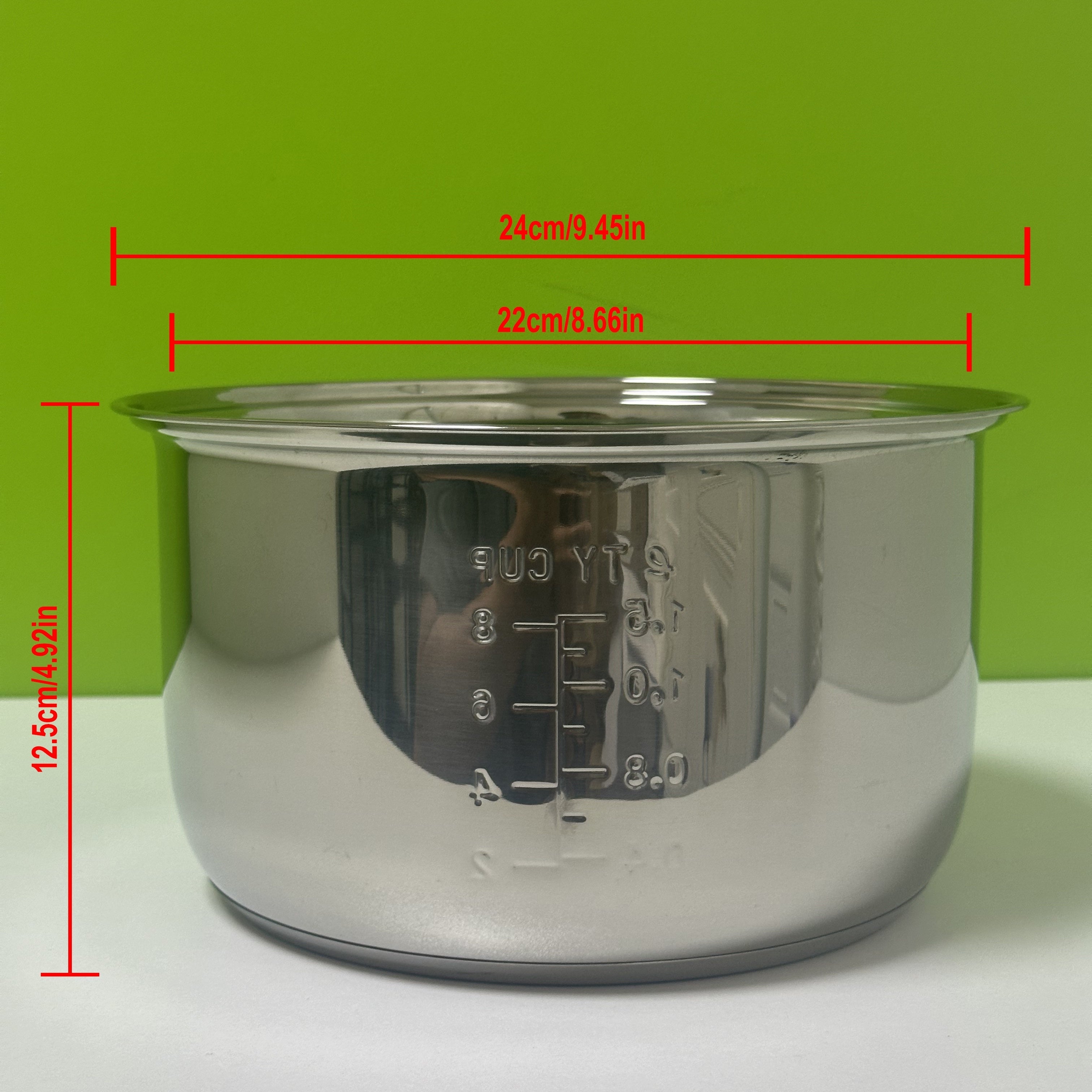 Stainless Steel Inner Pot for 4L Electric Rice Cooker Food-Grade Material Compatible