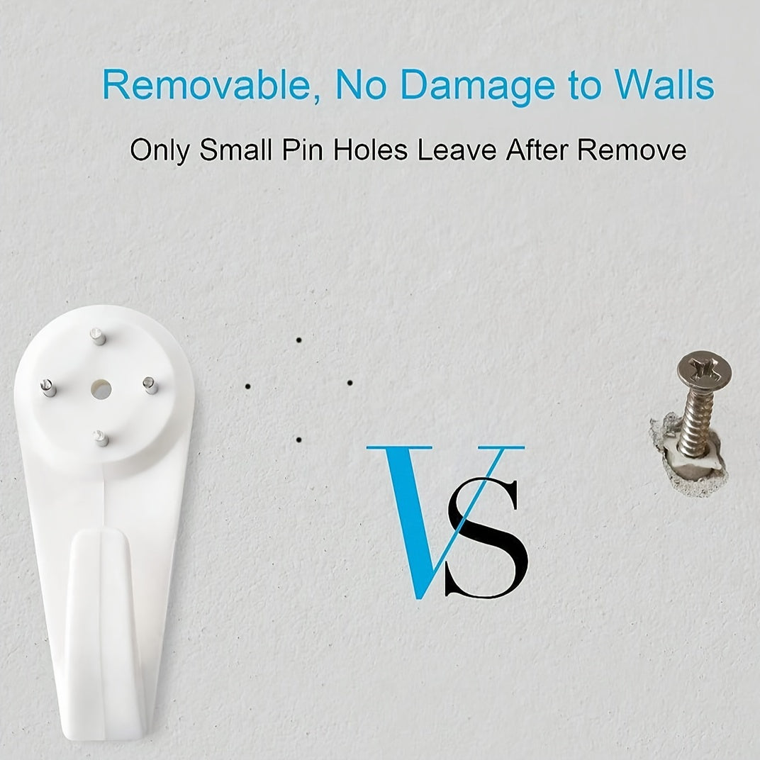 20-Pack Traceless Wall Hooks for Hanging Paintings and Photos with Frame Hooks