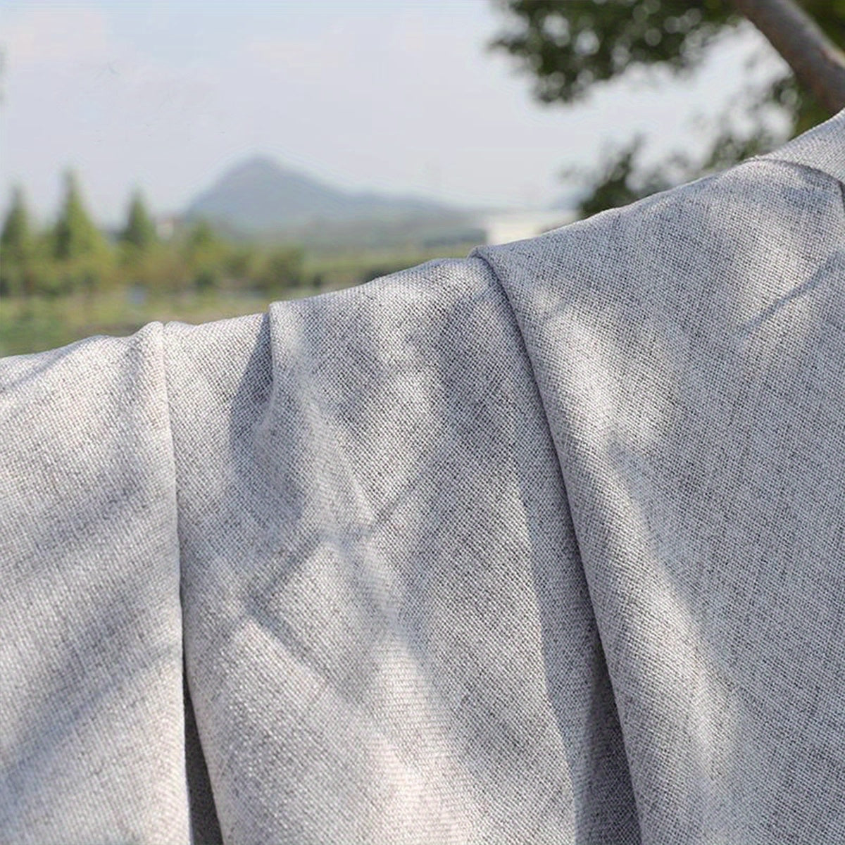 Japanese-Inspired Faux Linen Curtains Thickened Light Blocking Thermal Insulating for Living Rooms Bedrooms