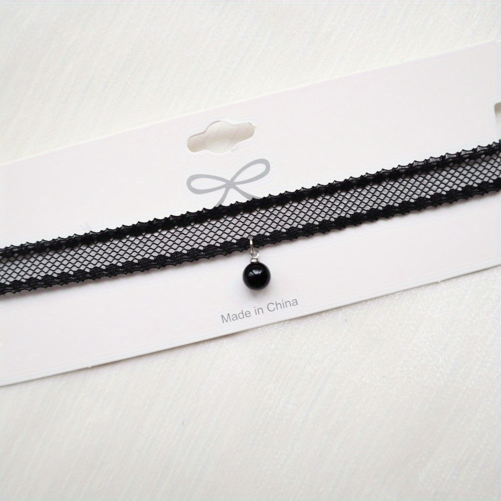 Partiyalar va kechki tadbirlar uchun qora tikanli chokir taqinchoq va taqinchoq bilan