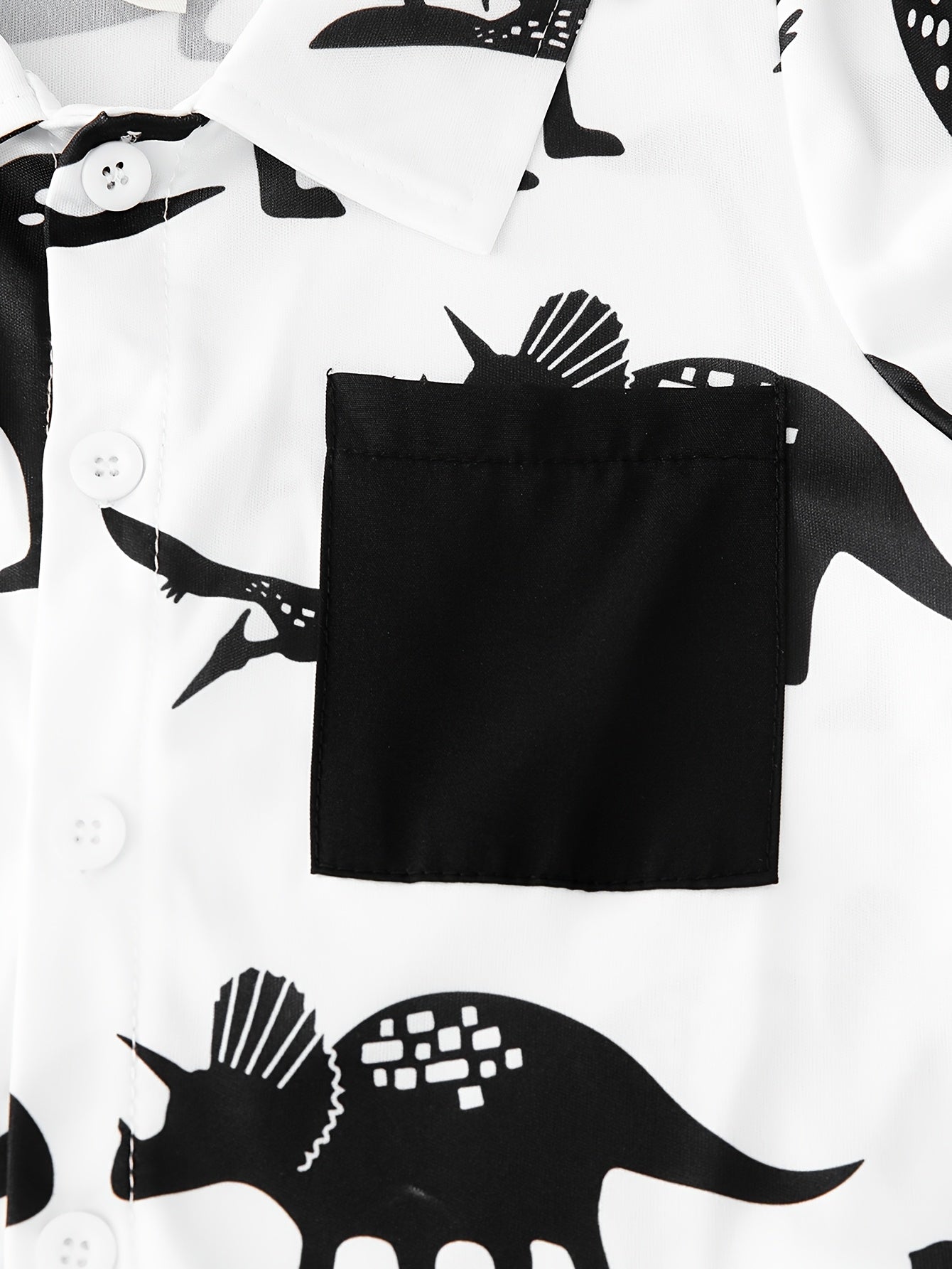 Kids Boys Summer Dinosaur 3-Piece Set Shirt Hat Shorts Casual Vacation Outdoor