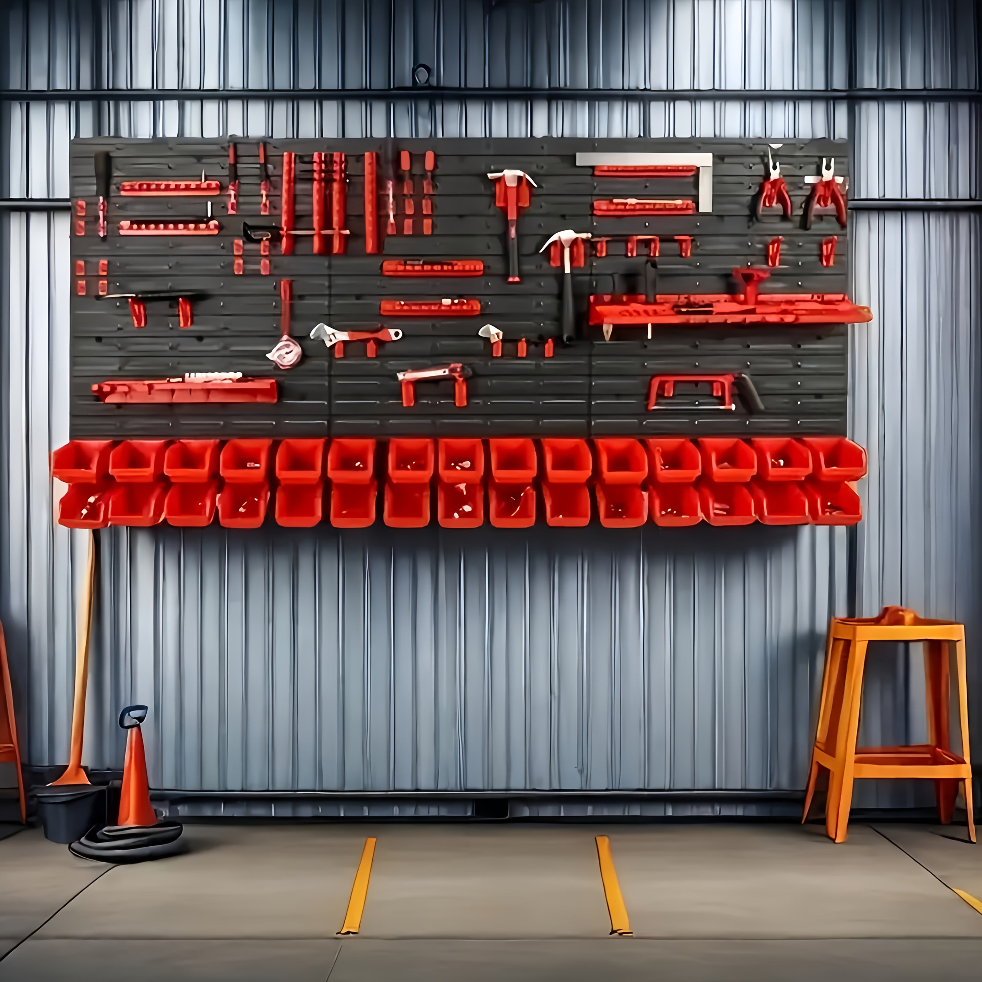 49-элементный настенный органайзер для хранения инструментов с винтами и фурнитурой