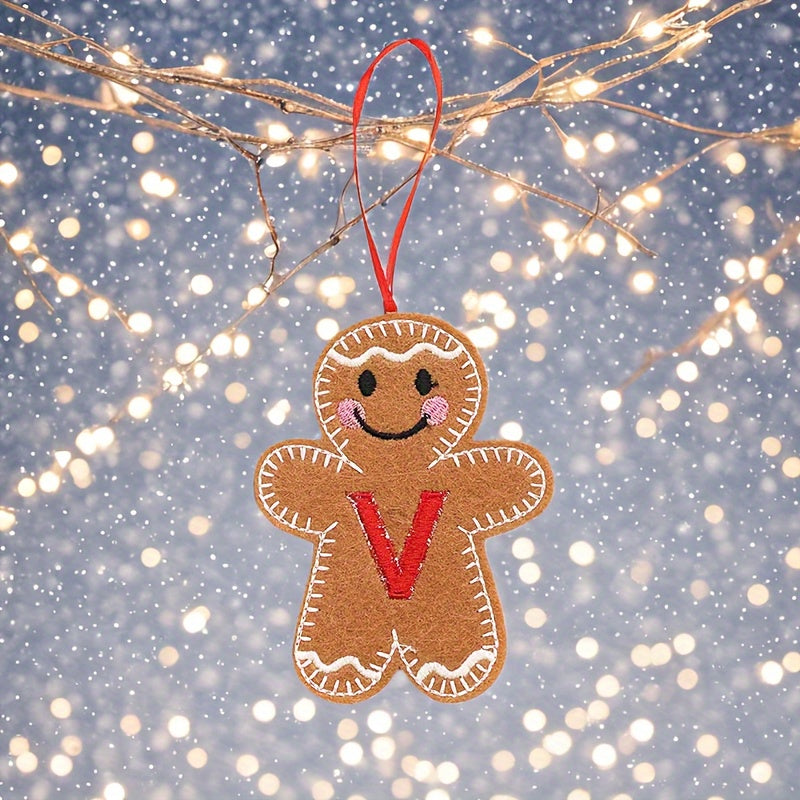 Fabric Gingerbread Man Christmas Ornament for Home and Kitchen Decoration