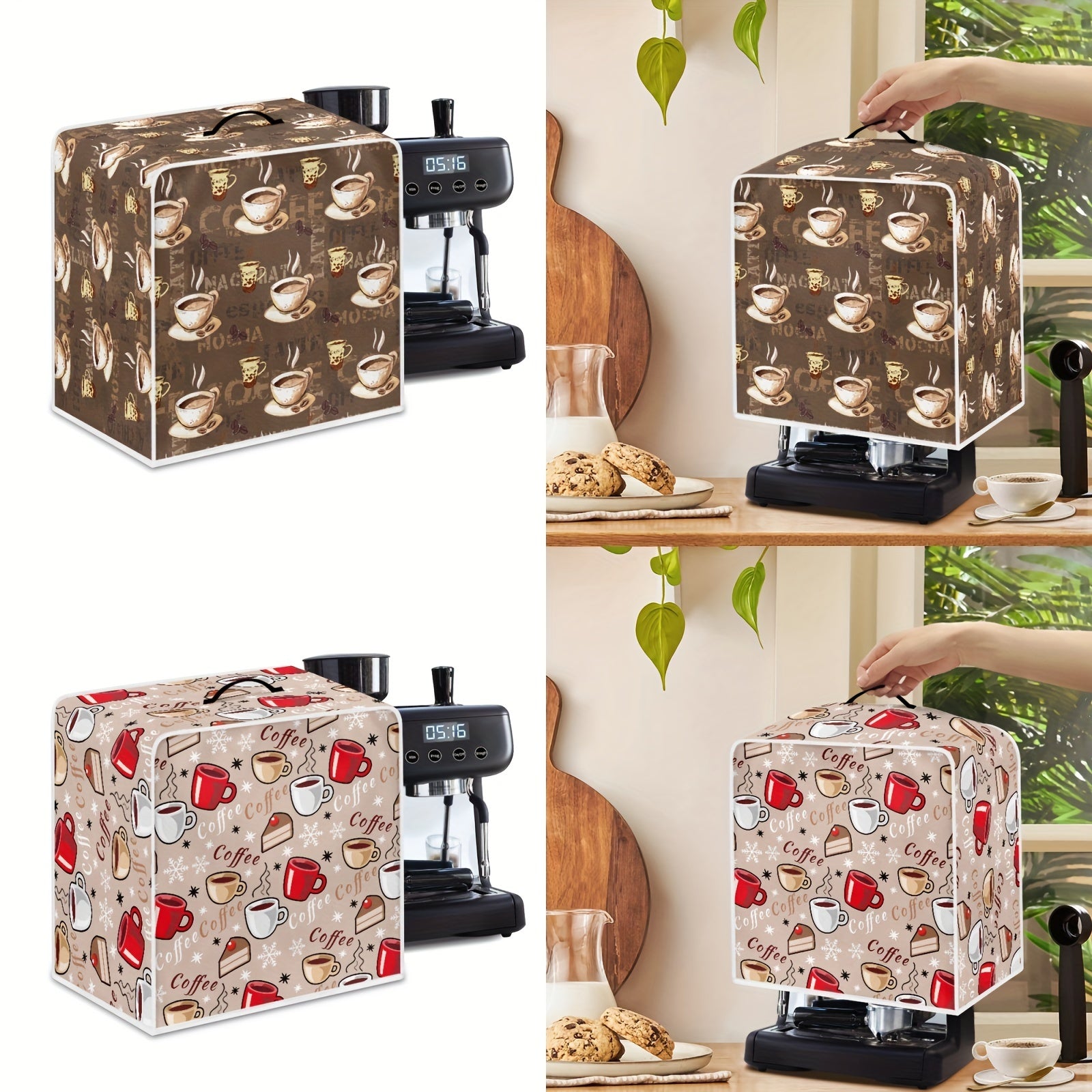 Coffee Machine and Stand Mixer Appliance Cover with Cartoon Prints