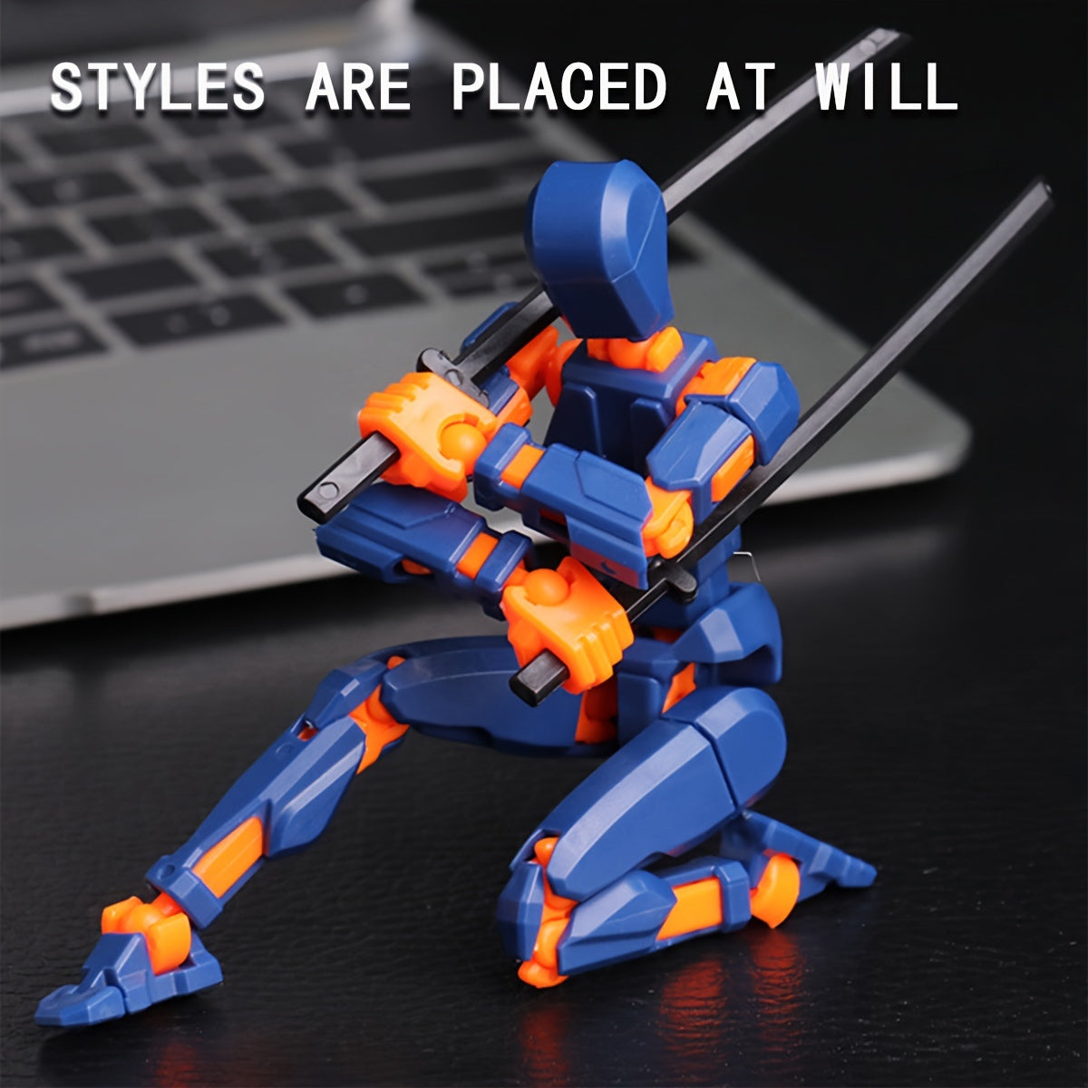 Articulated Robot Action Figure Toy for Creative Play with Colorful Design and Durable ABS Material