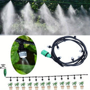 10-Meter Plastic Garden Irrigation System with 10 Adjustable Sprinklers for Lawn and Agriculture