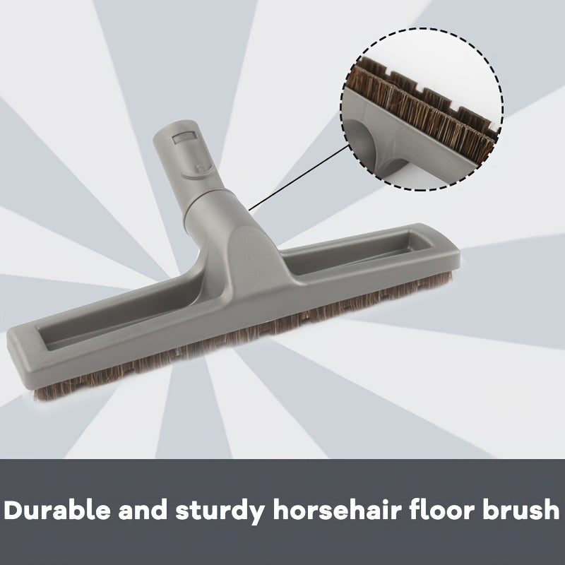 Vacuum Attachment with Horsehair Bristles for Soft Floor Dust Cleaning