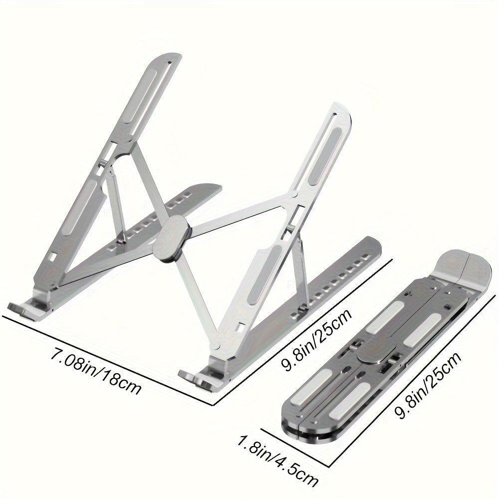 Aluminum Laptop Stand with Adjustable Cooling for Desktop Use