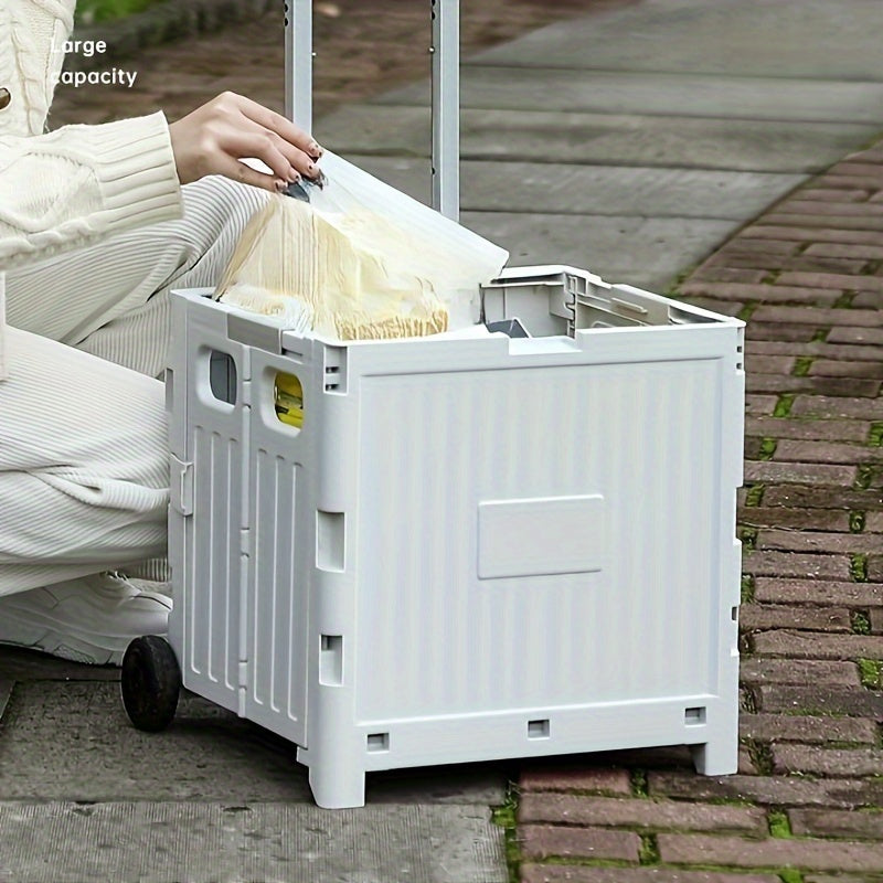 Plastic Small Storage Cart Foldable Portable Organizer for Home Car Kitchen Bedroom